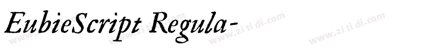 EubieScript Regula字体转换